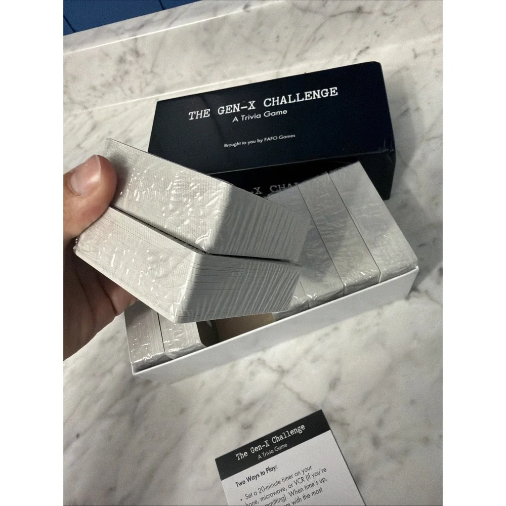 The Gen-X Challenge - 80s and 90s Trivia Card Game with 600 Trivia Cards - Po...